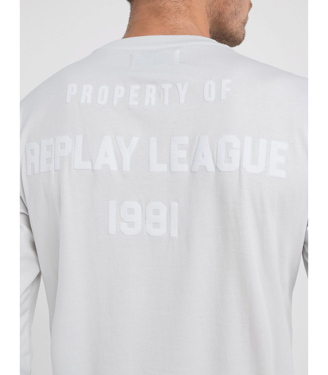 コットンジャージー ロングスリーブプリントTシャツ 詳細画像 アイスグレー 5